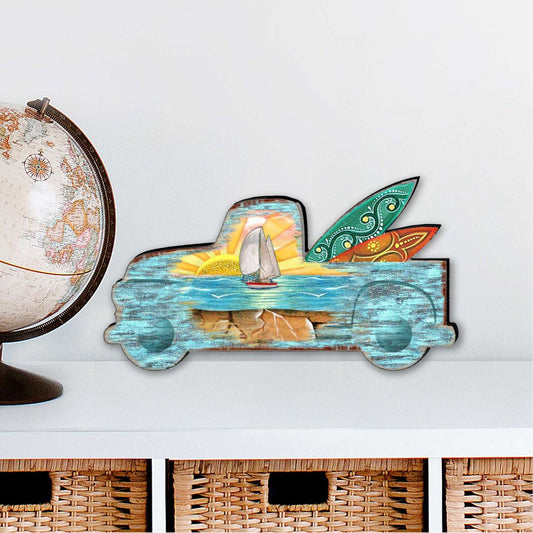 Surfer Truck Coastal Outdoor Decor Large Ornament by G. DeBrekht - Coastal Holiday Decor - 8198554M