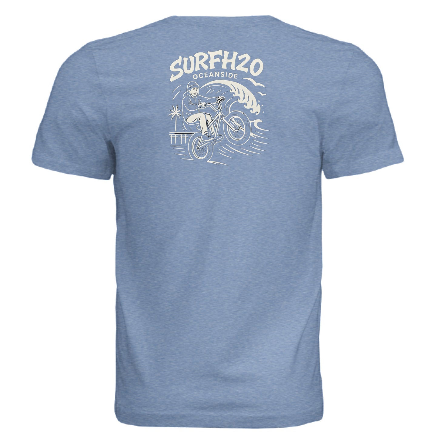 Solid Blue Triblend - BACK