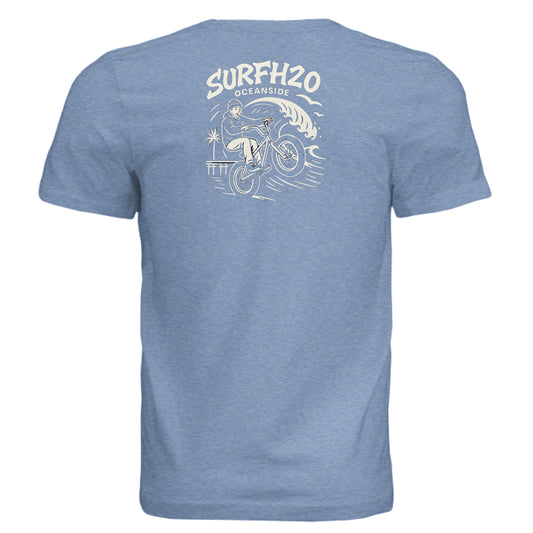 Solid Blue Triblend - BACK